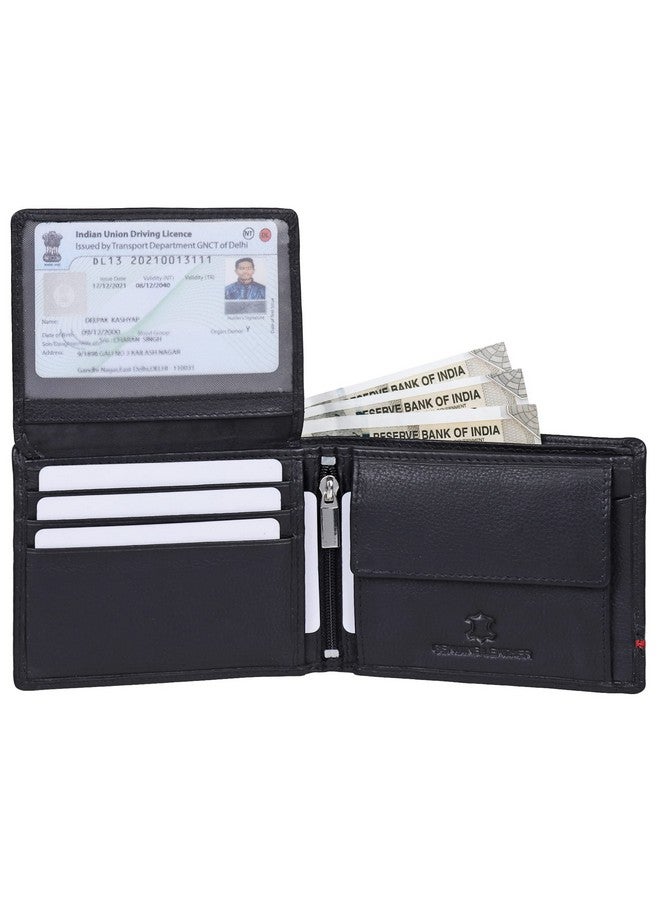 NAPA HIDE Leather Wallet for Men I Handcrafted I 6 Card Slots I 2 Currency & Secret Compartments I 1 Zipper & 1 ID Card Slots - Image 5