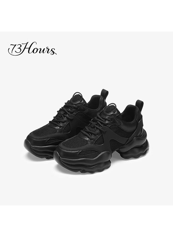73hours Running Shoes For Women, White Deer Style, Coconut Milk Jelly 25 New Thick-soled Height-increasing Sports Casual Dad Shoes For Women - Image 1