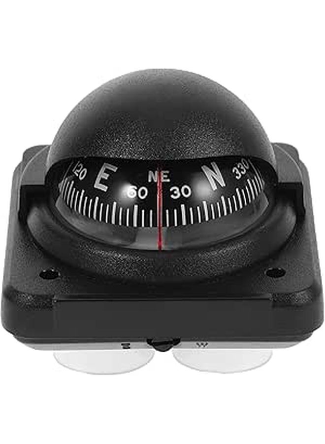 ABS Car Compass With Adjustable Magnetic Declination For Dashboard Boat Navigation - Image 1