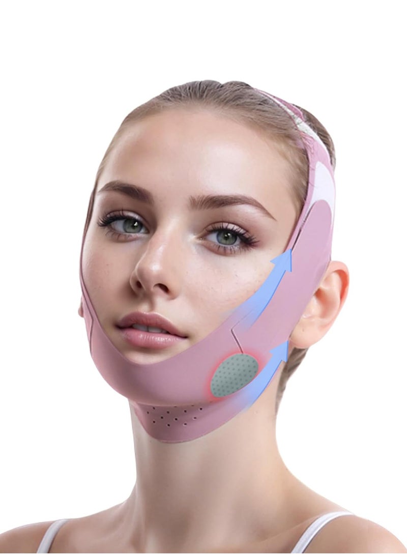 LENND Mask Chin Up Mask V Shaped Face Mask Chin strap for sleeping, Jaw Exerciser,lilac,Medium - Image 1
