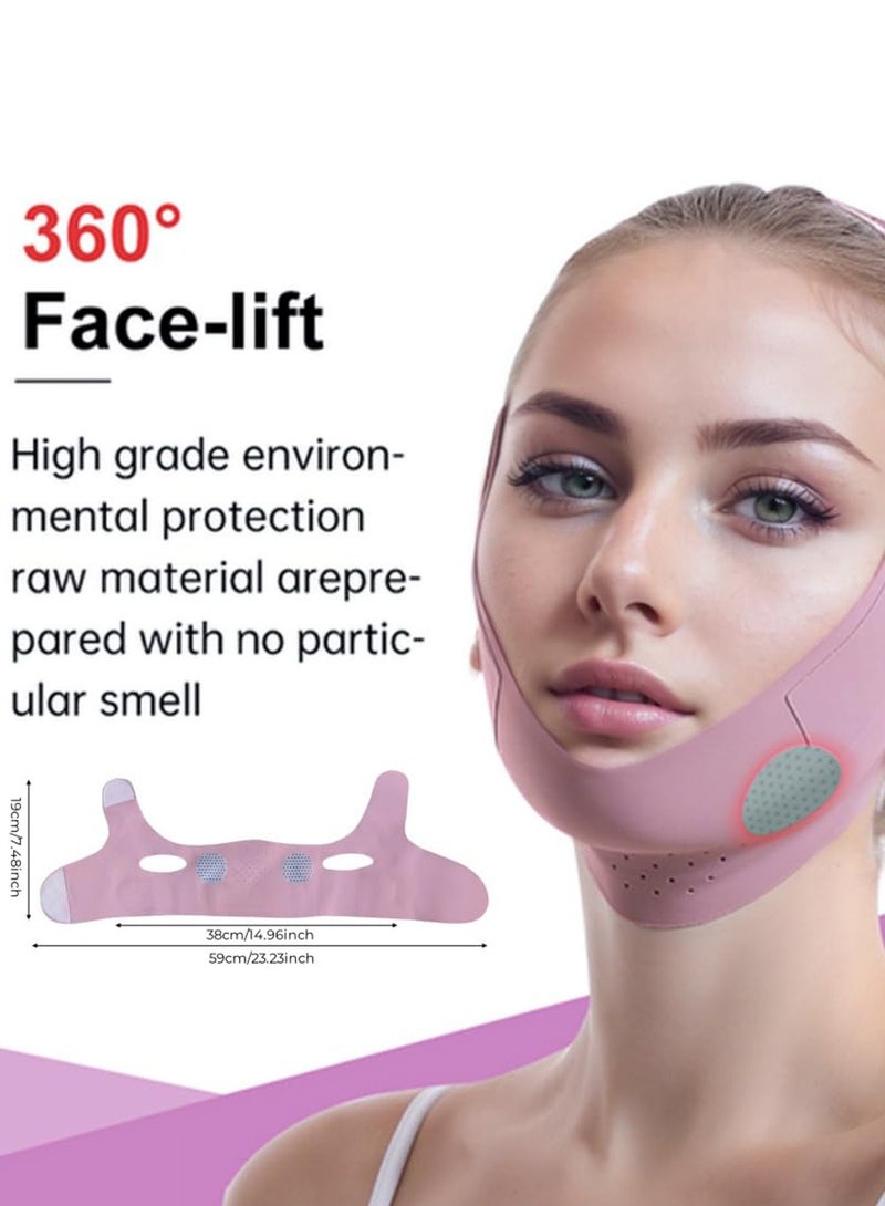 LENND Mask Chin Up Mask V Shaped Face Mask Chin strap for sleeping, Jaw Exerciser,lilac,Medium - Image 4
