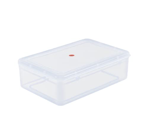 SHOPATHON INDIA IN11 Clear Plastic Storage Box Organizer Rectangle Large Size Container With Lid And Lock 1 Pc- 27x39x12 cm - Image 4