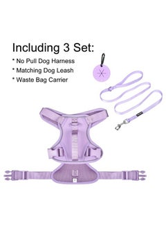 Savile Dog Harness for Small Dogs, Cute Harness Vest with Two Leash Clips and Soft Handle, Reflective Easy Walk Puppy Vest - Light Purple, X-Small  - Image 5