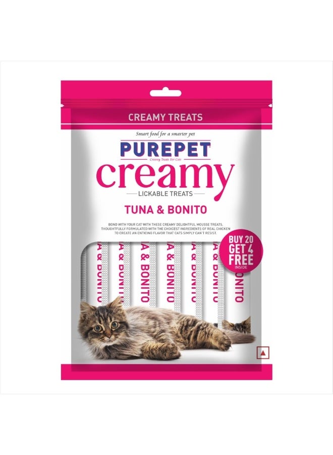 PUREPET Cat Food Real Chicken Flavour 1 Kg + Creamy Lickable Cat Treats (24x15g) - Image 4