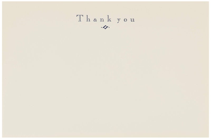 Crane Co Crane & Co. Navy Hand Engraved Thank You Cards (CT3116),10 cards / 10 lined envelopes - Image 2