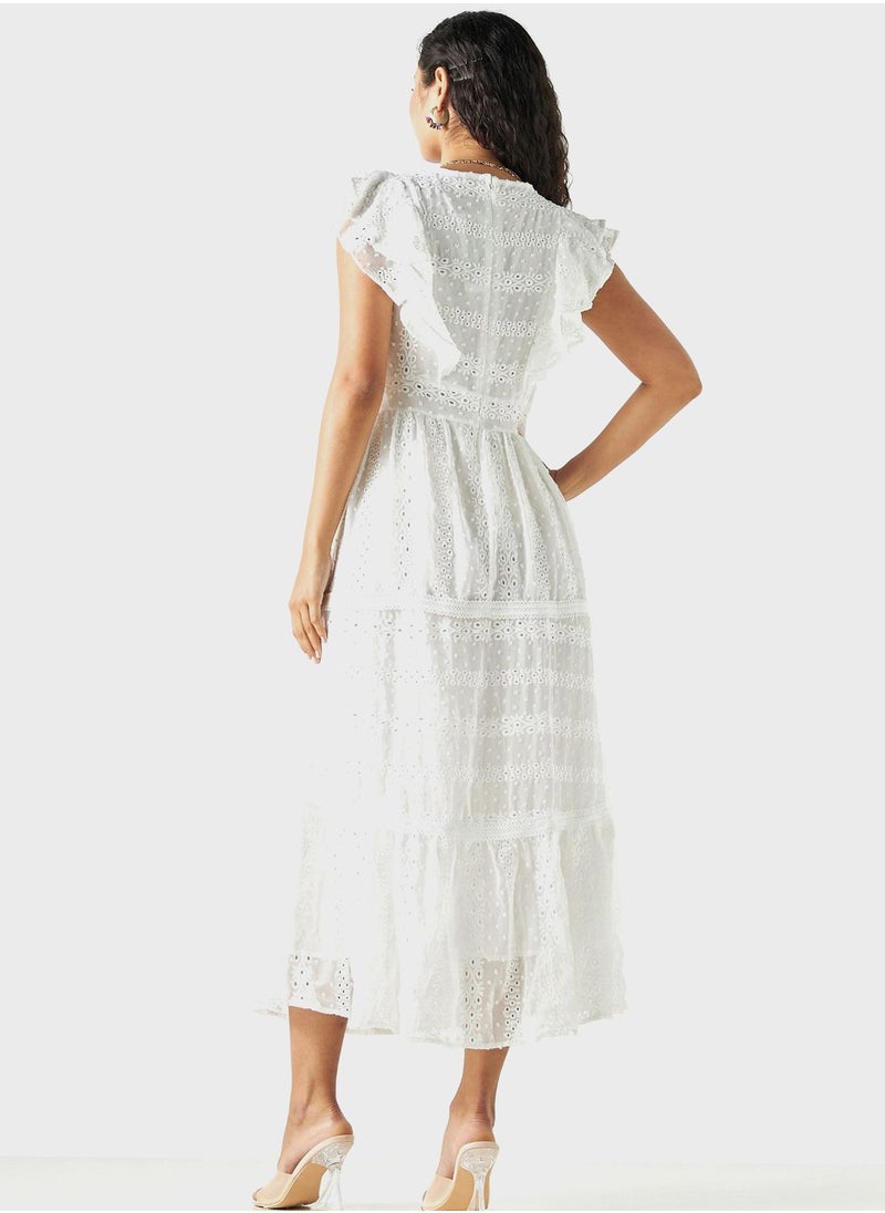 2Xtremz - Ruffle Tiered Openwork Dress - Image 1