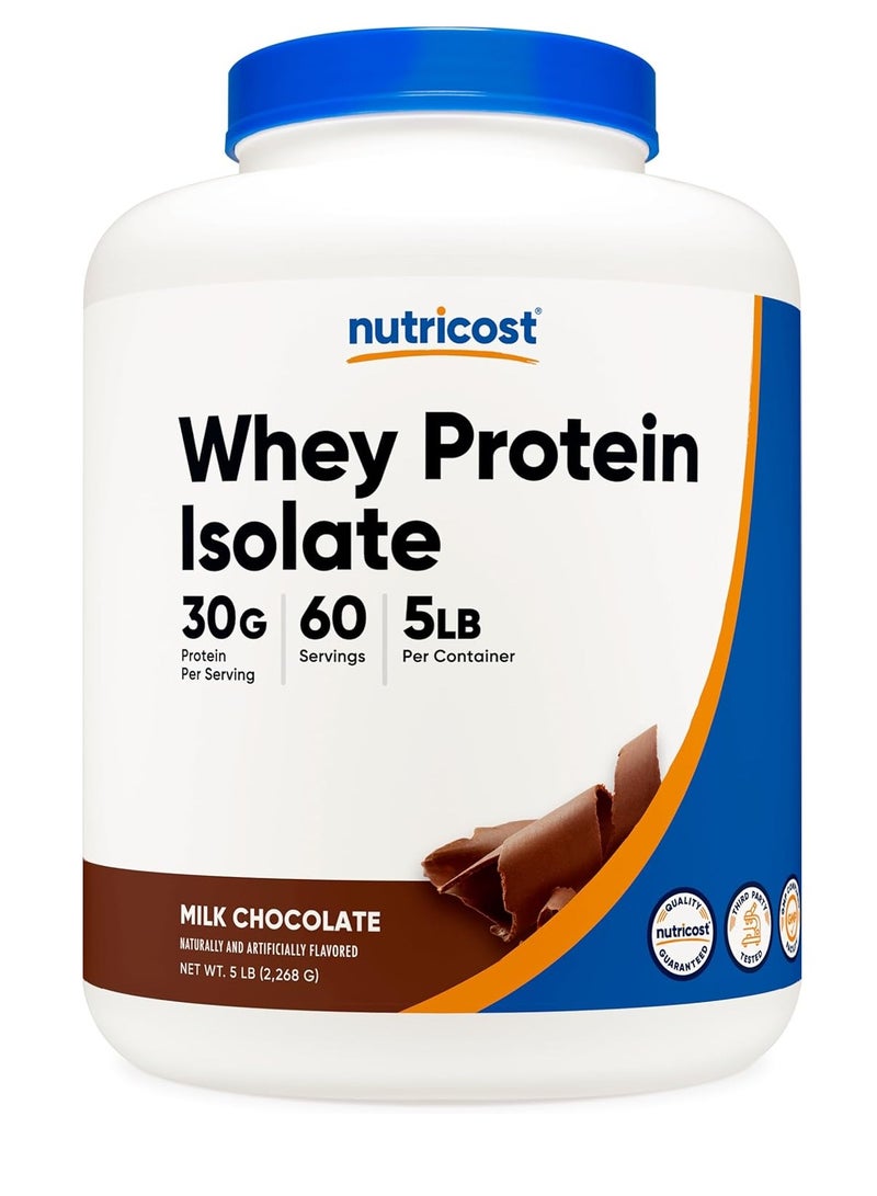 Nutricost Whey Protein Isolate Powder Chocolate 5lb - Image 1