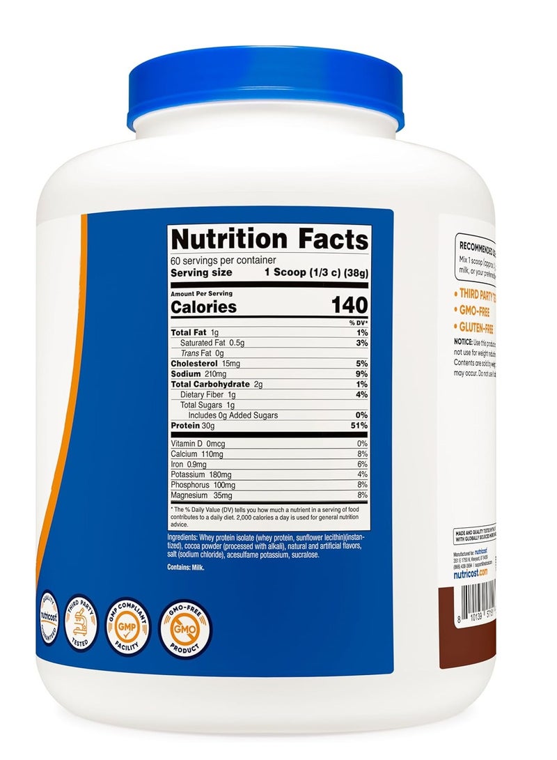 Nutricost Whey Protein Isolate Powder Chocolate 5lb - Image 4