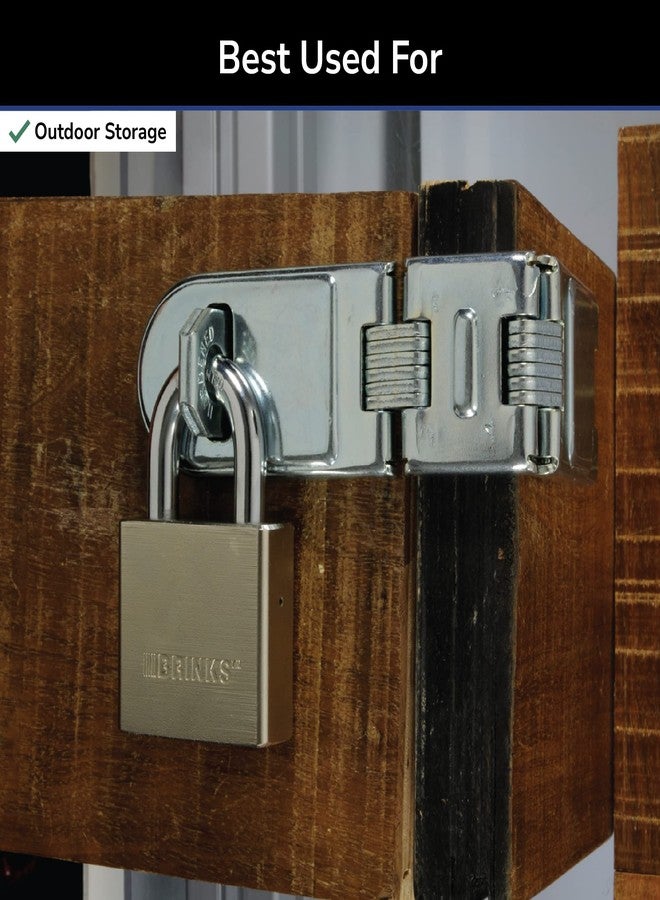 BRINKS - 7.5” Commercial Steel Double Hinge Hasp - Hardened Steel for Increased Cut Resistance - Image 4