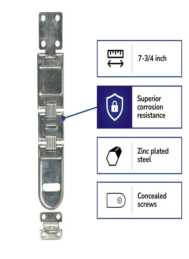 BRINKS - 7.5” Commercial Steel Double Hinge Hasp - Hardened Steel for Increased Cut Resistance - Image 5