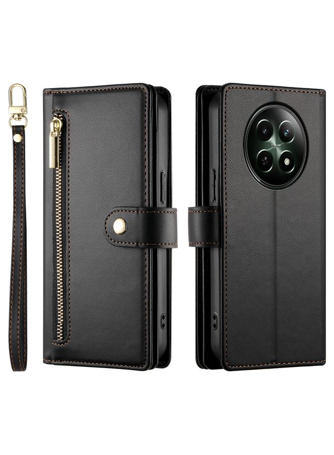 اس-توب جراب لهاتف Realme 12 5G مع محفظة جلدية وسحاب وفتحات للبطاقات - Image 2