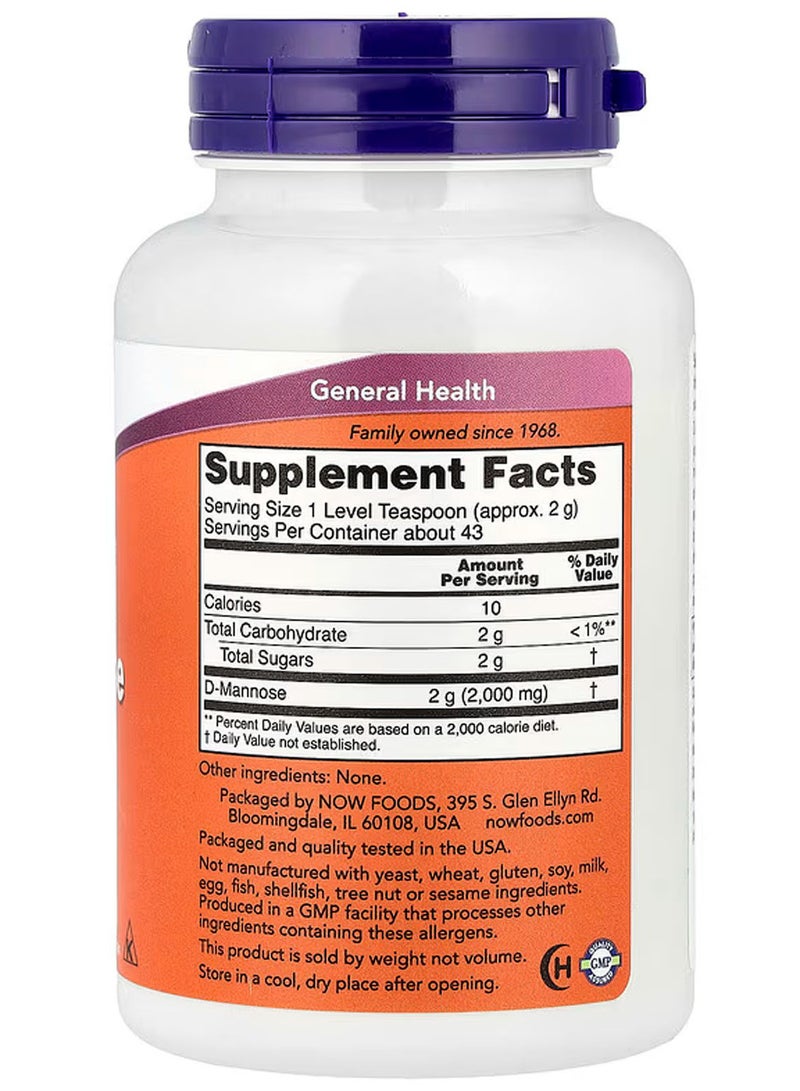 now D-Mannose Pure Powder, 3 oz (85 g) - Image 2