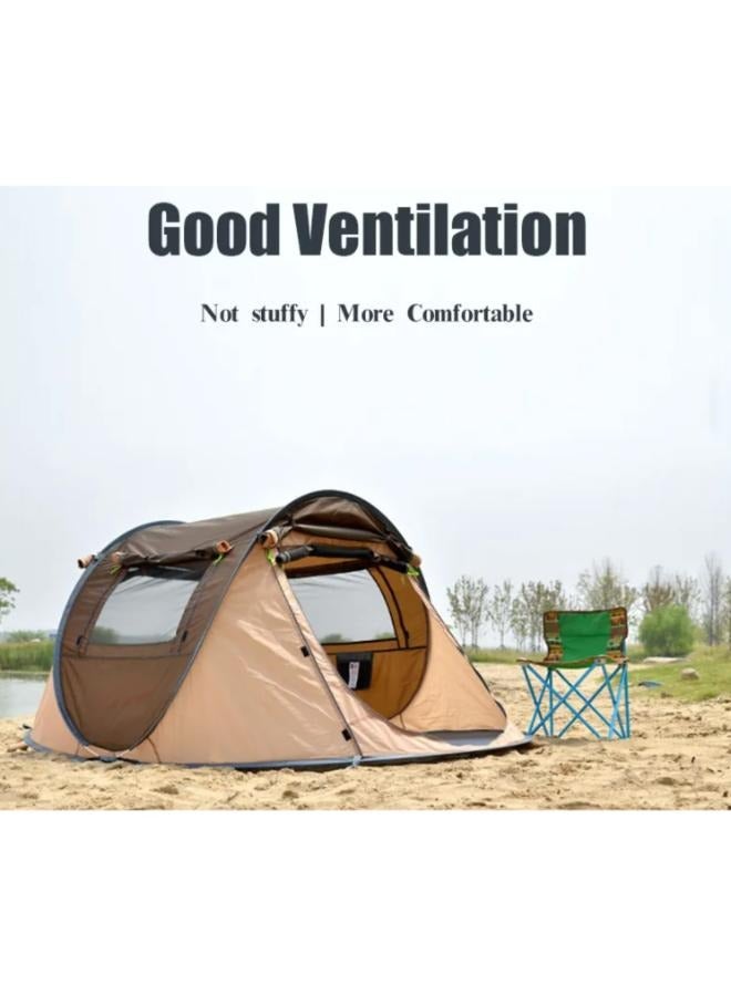 Generic Pop-Up Camping Tent Windproof Waterproof Large Automatic Tent for Hiking Camping for Outdoor Parties Family Camping Tent Outdoor Size: 250*150*105cm  - Image 4