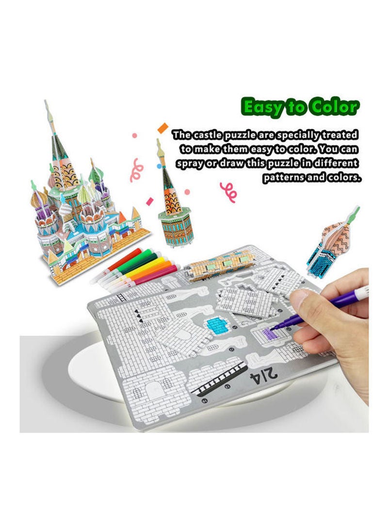40-Pieces Castle 3D Jigsaw Puzzle Set 26.00x3.50x18.50cm - Image 2