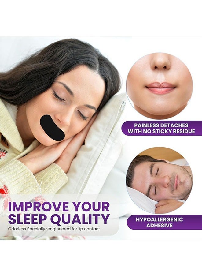 Lip Shape Sleep Strips Anti Snoring Mouth Tape for Better Nose Breathing, Less Mouth Breath and Snore, Improved Nighttime Sleeping for Men Women (60 Pcs)