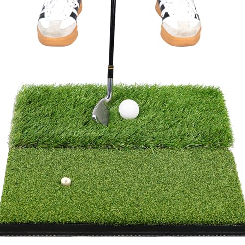 BIRDIEBLAST Premium Golf Hitting Mat, 10mm Foam Padding with Rubber Backing Golf Mat, Golf Practice Mat for Indoor and Outdoor Training - Image 1
