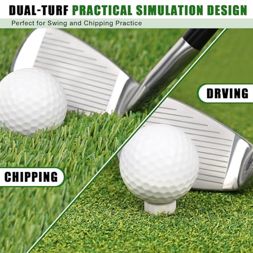 BIRDIEBLAST Premium Golf Hitting Mat, 10mm Foam Padding with Rubber Backing Golf Mat, Golf Practice Mat for Indoor and Outdoor Training - Image 5