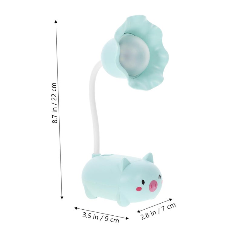 مصباح مكتب LED صغير قابل للطي مع شحن USB وإضاءة ليلية لحماية العين وحامل للهاتف - Image 3