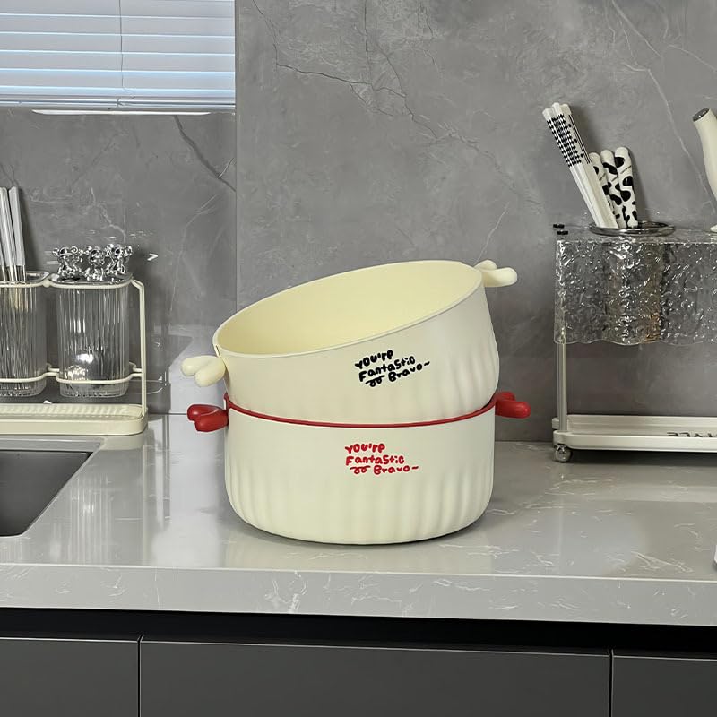 Jolfay Sink Storage Rack Washing Vegetable Baskets in The Kitchen Fruit Baskets Multi-Layer Stackable Vegetable Sinks, Strainer and Washing Fruits, Vegetables, Pasta, Rice, Pulses Kitchen Colander - Image 3