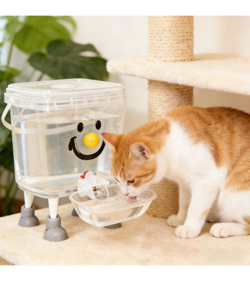 Automatic Pet Water Fountain 105oz 3 Liter Capacity No Batteries Required Easy to Clean Moisture Proof Indoor Outdoor Use Dopamine Inspired Design Ideal Choice for Pet Lovers Red Nose - Image 3