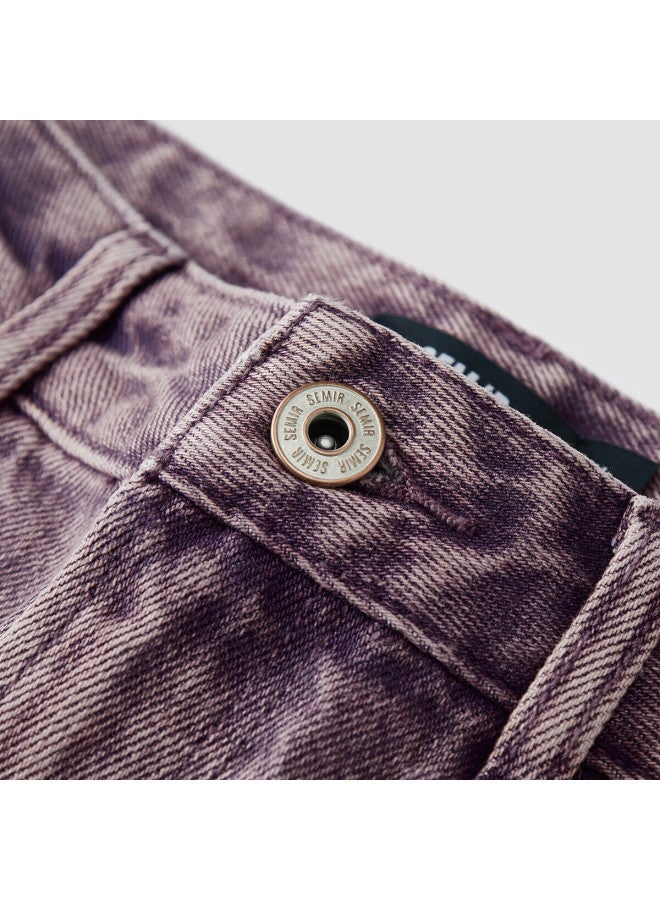 Semir Denim | Women's Distressed Wide-leg Jeans Street Style Winter Loose Trousers 103724124001b - Image 2