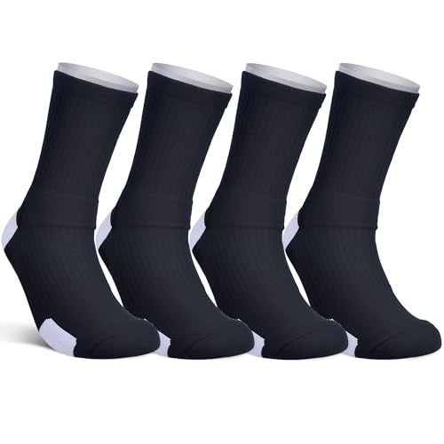 JHM Kids Athletic Sport Crew Socks for Baseball Soccer Basketball Running For Ages 4 to 16 - Image 1