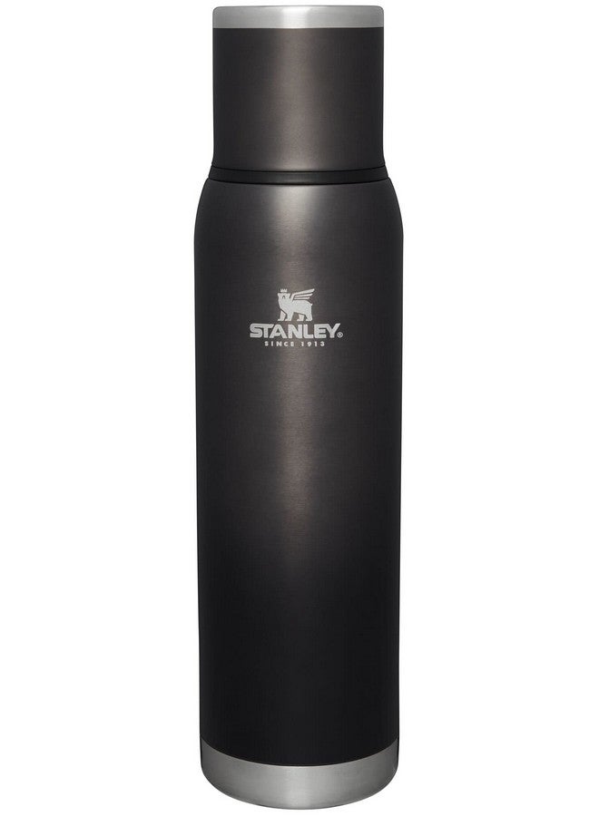 Stanley Adventure-To-Go Vacuum Bottle 1.4 qt | Wide Mouth with Leakproof Cup Lid | Keep Drinks Hot or Cold | Packable for Travel | Insulated Stainless Steel Thermos | BPA-Free | Charcoal Glow - Image 1