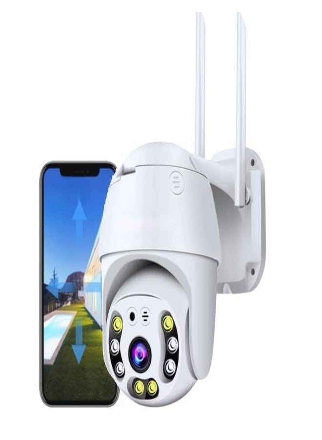 MAYUMI 5MP Outdoor Smart WiFi Wireless CCTV Security Camera | Colored Light Vision | 2-Way Audio | Motion Track | Support 128 GB Micro SD Card Slot Dome Camera K-803 (Not Included Memory Card) - Image 1
