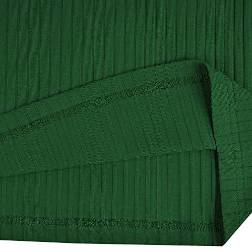 Gnvviwl Men's Muscle V Neck Polo Shirts Slim Fit Short Sleeve Cotton Golf T-Shirts Ribbed Knit Soft Tees Green - Image 5
