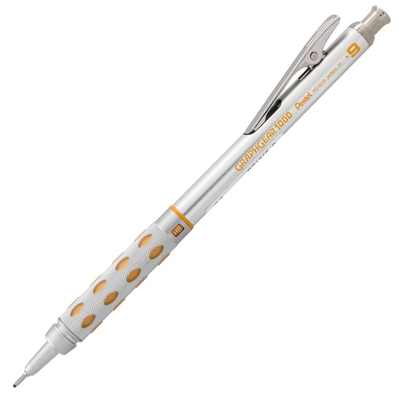 Pentel GraphGear1000 Automatic Drafting Pencil (0.9mm), Yellow Accents - Image 1