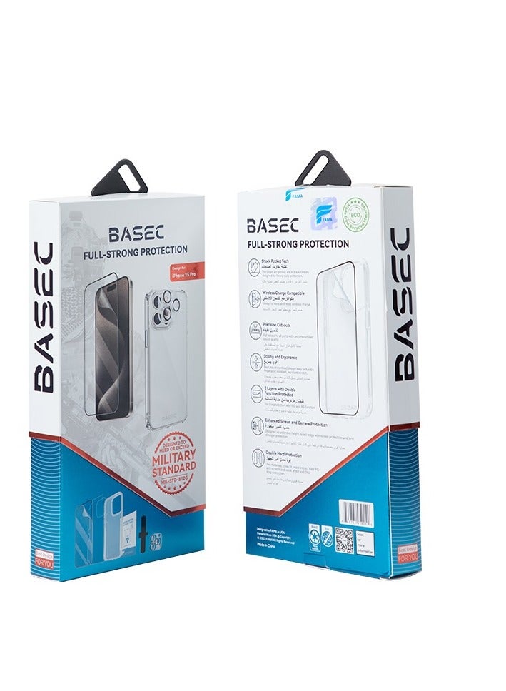 MARVN BASEC iPhone 13 Pro Max Protection Package - Dual-Layer Clear Shockproof Case, Full Screen & Camera Protection, MagSafe Compatible, Easy Installation - Image 2