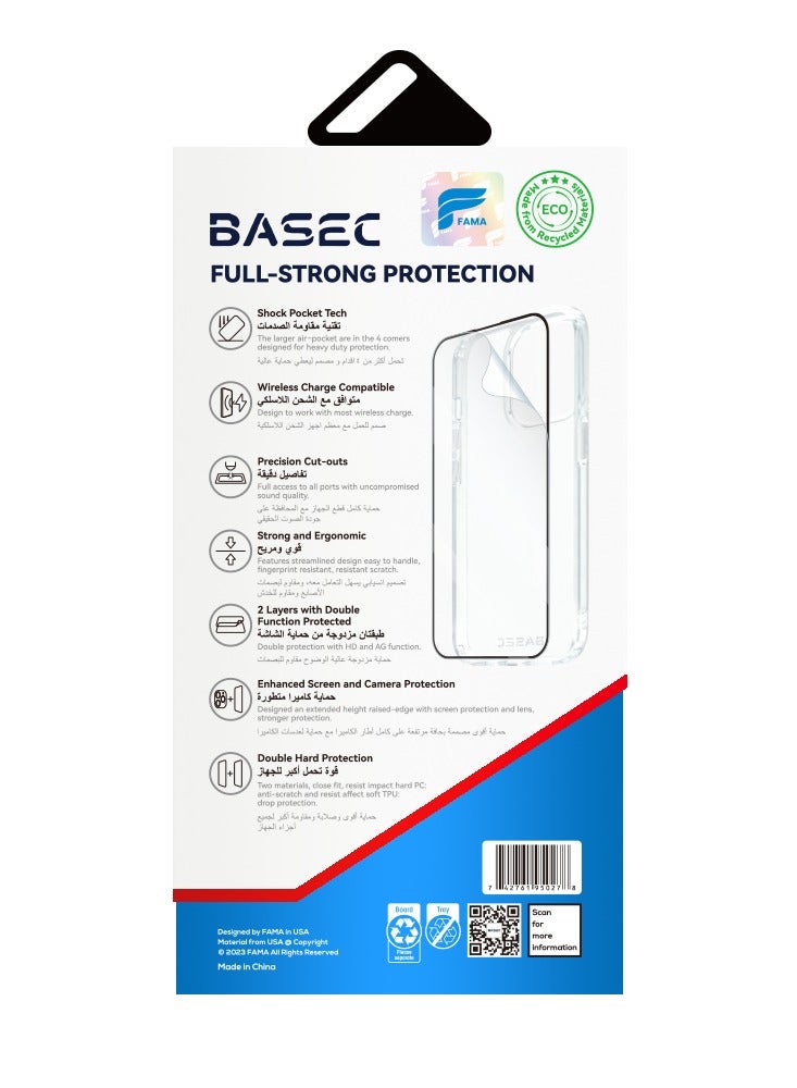 MARVN BASEC iPhone 13 Pro Max Protection Package - Dual-Layer Clear Shockproof Case, Full Screen & Camera Protection, MagSafe Compatible, Easy Installation - Image 4