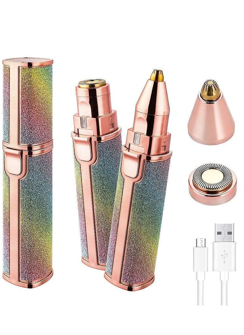 ELTRAZONE Rechargeable Eyebrow Trimmer & Facial Hair Remover, 2 in 1 Painless Eyebrow Razor Facial Hair Remover, Eyebrow Lips Nose Body Hair Removal Razor For Women - Image 1