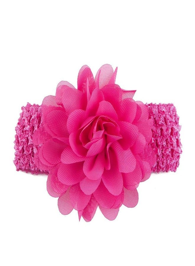 ADORNISH Baby Girls Headbands, Chiffon Flower Hair Bands, 12 Pieces, Soft Stretchy Hair Accessories for Newborns to Kids - Image 3