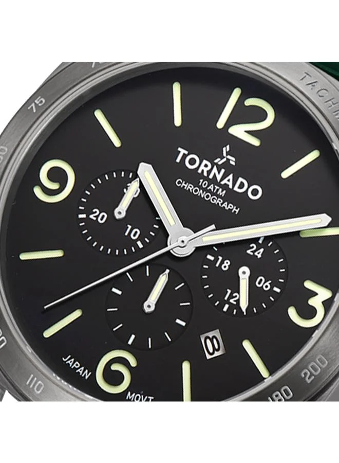 TORNADO Men's Silicone Chronograph Watch T9102-XSHB - 43x52 mm