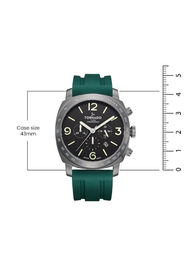 TORNADO Men's Silicone Chronograph Watch T9102-XSHB - 43x52 mm