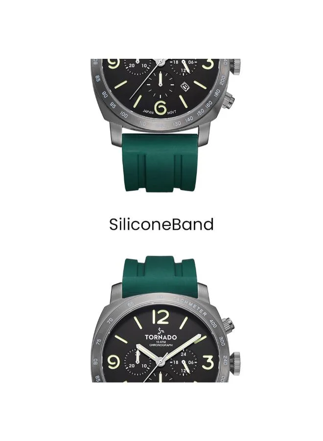 TORNADO Men's Silicone Chronograph Watch T9102-XSHB - 43x52 mm