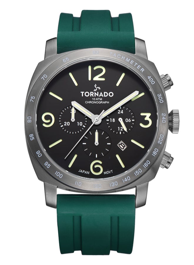 TORNADO Men's Silicone Chronograph Watch T9102-XSHB - 43x52 mm - Image 1