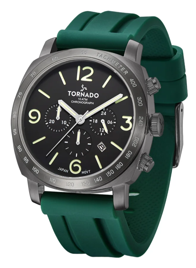 TORNADO Men's Silicone Chronograph Watch T9102-XSHB - 43x52 mm