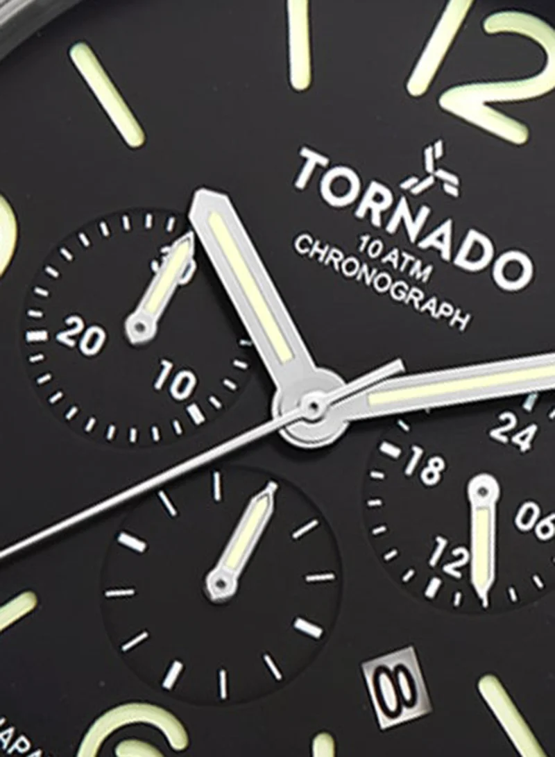 Tornado green Men's High Quality Flexible And Durable Silicone Chronograph Watch T9102-XSHB - 43mm mm for Men | Best Price UAE