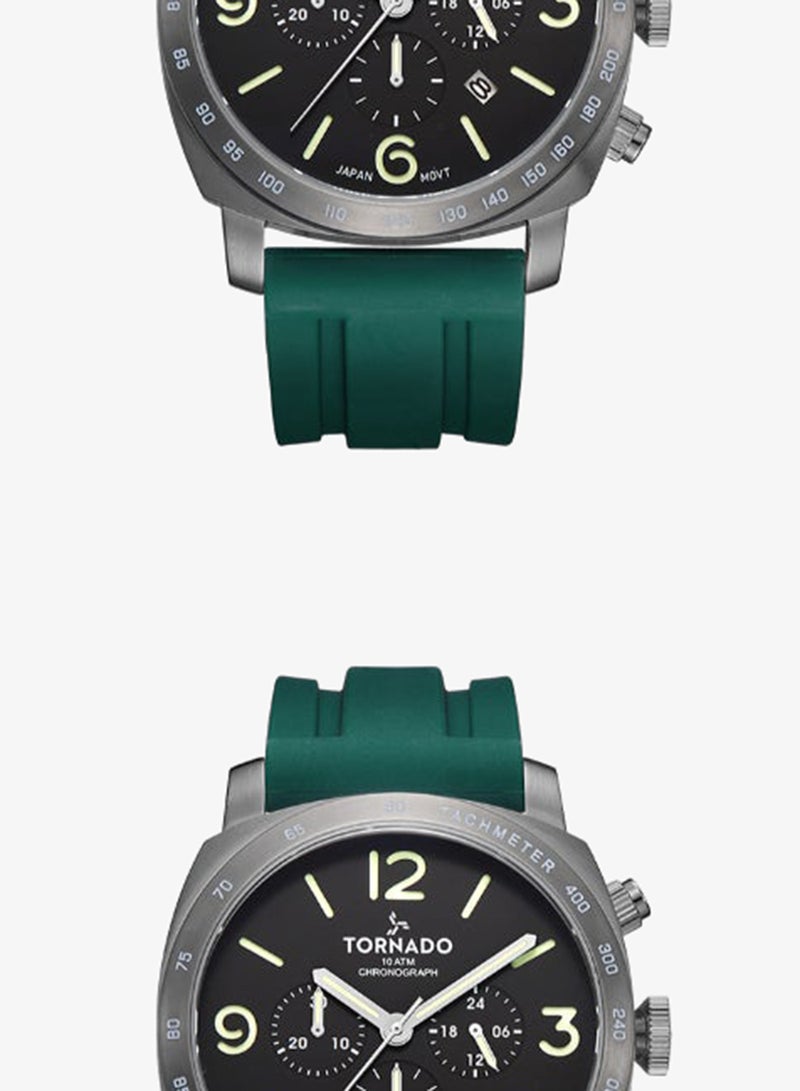 TORNADO Men's High Quality Flexible And Durable Silicone Chronograph Watch T9102-XSHB - 43mm mm - Image 5