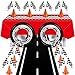 Remagr 24 Pcs Race Car Theme Birthday Party Supplies 8 Pcs Traffic Cones 12 Black and White Checkered Flags 2 275 Inflatable Tire Tubes Black Floor Runner Checkered TableclothVivid Style - Image 2