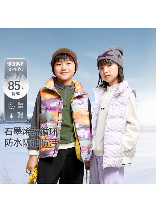 Annil سترة أطفال بدون أكمام بياقة واقفة - ملابس شتوية أنيقة وخفيفة ودافئة للأولاد والبنات - Image 2