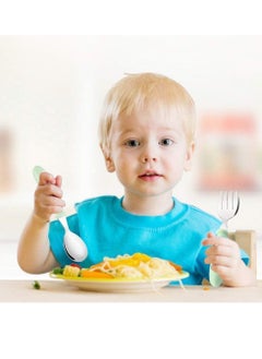 Gonice 4 Pack Fork and Spoon, Toddler Utensils, Stainless Steel Cutlery for Kids, Food Grade Stainless Steel and Silicone  - Image 5
