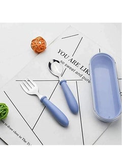 Gonice 4 Pack Fork and Spoon, Toddler Utensils, Stainless Steel Cutlery for Kids, Food Grade Stainless Steel and Silicone  - Image 4