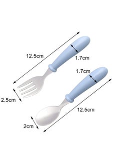 Gonice 4 Pack Fork and Spoon, Toddler Utensils, Stainless Steel Cutlery for Kids, Food Grade Stainless Steel and Silicone  - Image 2