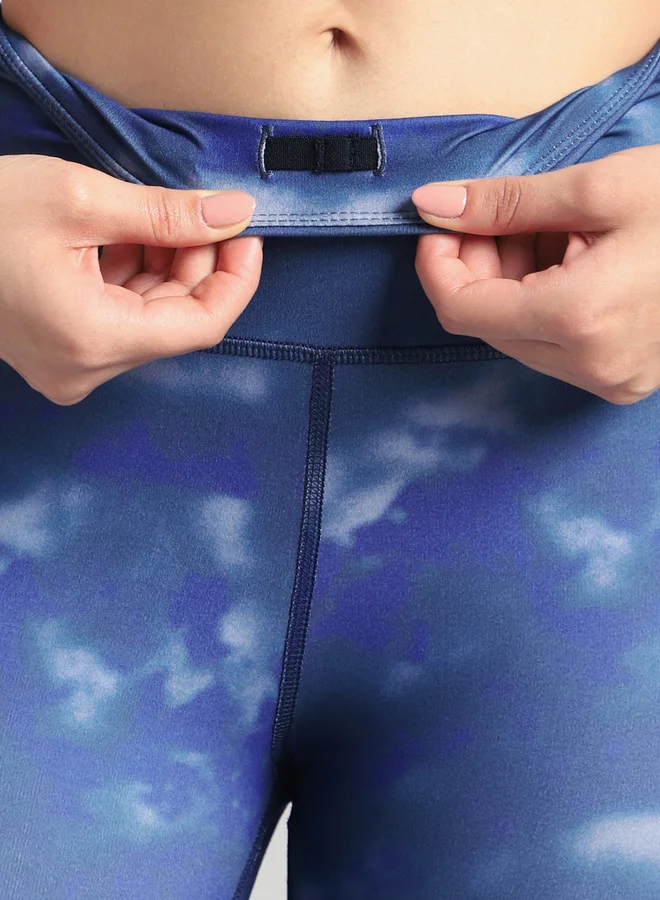 Cult Women Teal Printed Train All Day Leggings