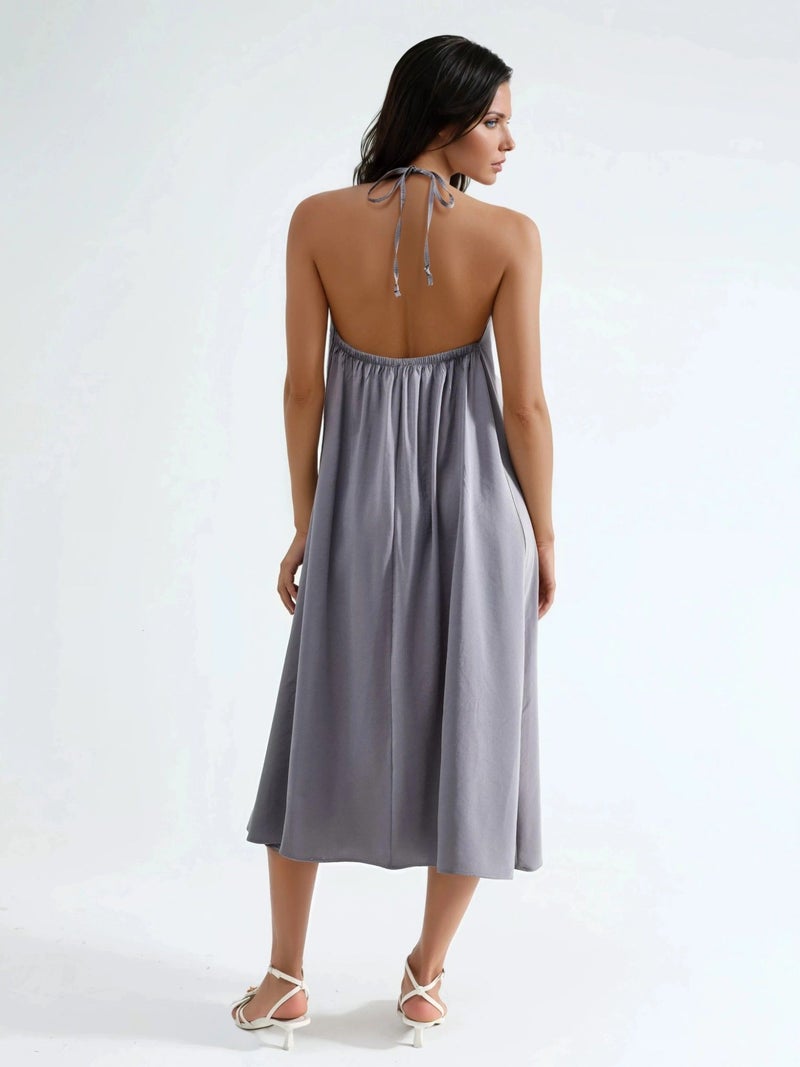 BUSEM Halter Neck Midi Dress - Image 2
