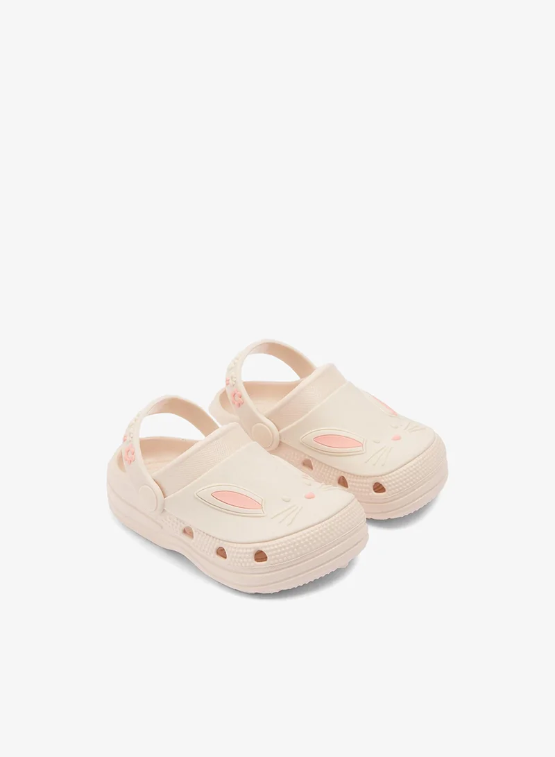 ماتلان Girls Cream Bunny Clogs