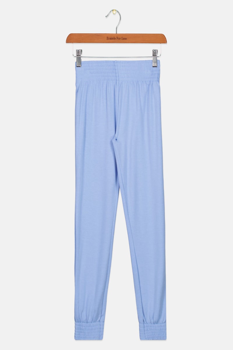 Ideology  Kids Girl Shirred Jogger Pants, Light Blue - Image 1